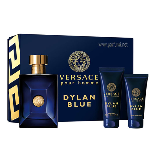 Versace Dylan Blue Комплект за мъже 50ml EDT + 50ml ASB + 50ml Душ-гел