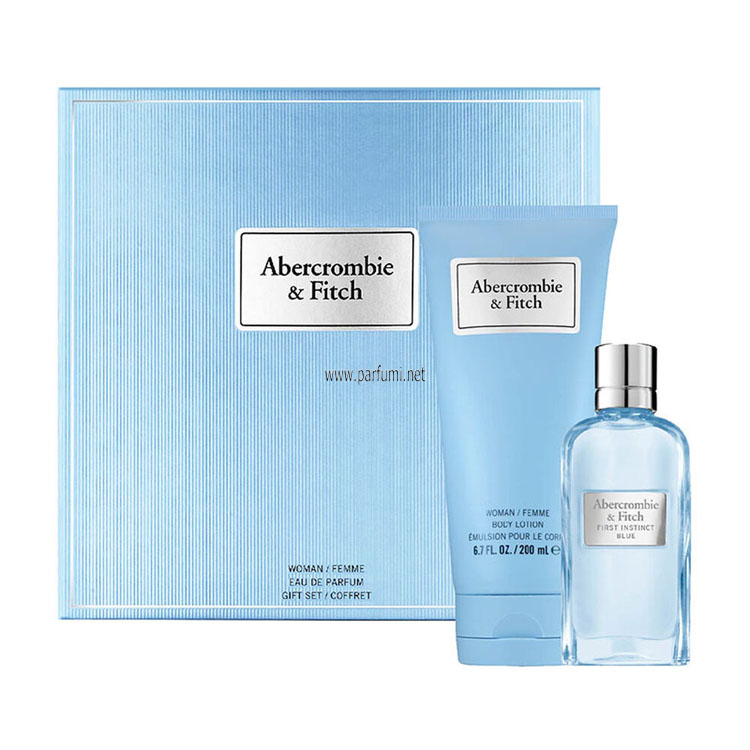 Abercrombie Fitch First Instinct Blue Комплект за жени - 50ml EDP +200ml Лосион