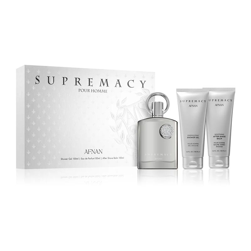 Afnan Supremacy Silver Комплект за мъже - 100ml EDP+100ASB+100ml Душ-гел