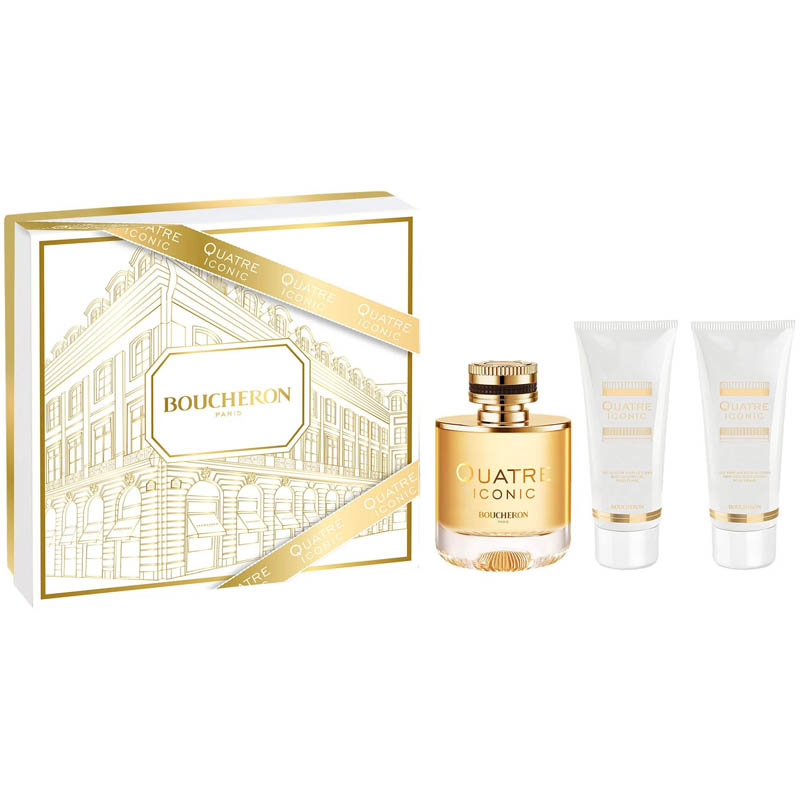 Boucheron Quatre Iconic Комплект за жени - 100ml EDP+100ml Лосион+100ml Душ