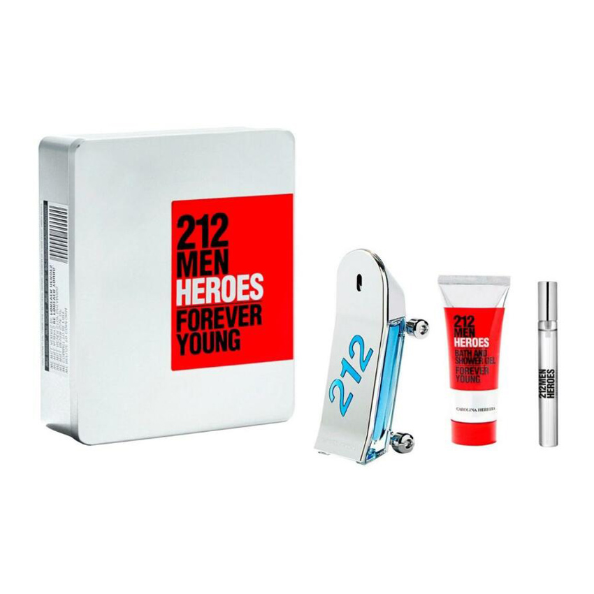 Carolina Herrera 212 Men Heroes Комплект за мъже - 90ml EDT+100ml Душ+10ml EDT