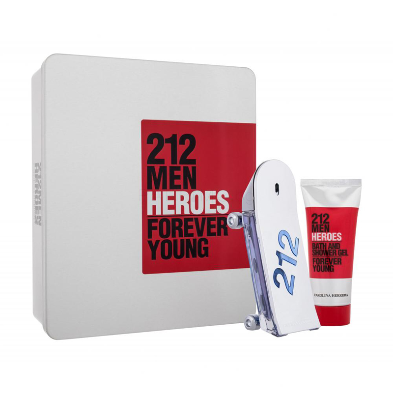 Carolina Herrera 212 Men Heroes Комплект за мъже - 90ml EDT+100ml Душ