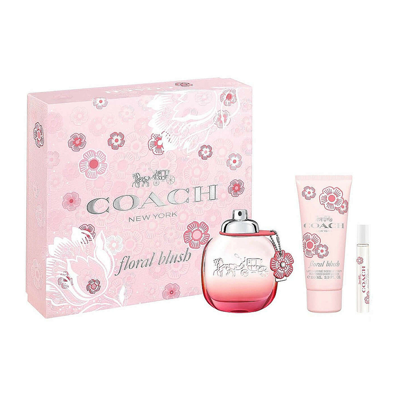 Coach Floral Blush Комплект за жени 90ml EDP+100ml Лосион +7.5ml EDP