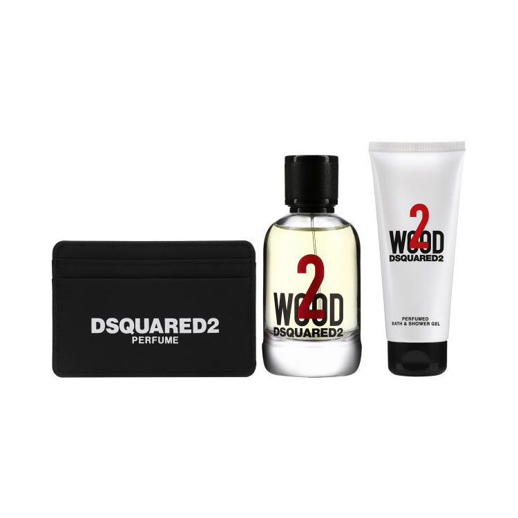 DSQUARED² 2 Wood unisex set-50ml EDT+50ml Shower+cart holder