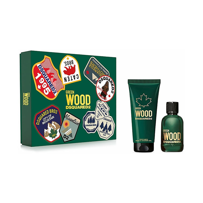 DSQUARED² Green Wood Pour Homme Set for men-100ml EDT+150ml Shower