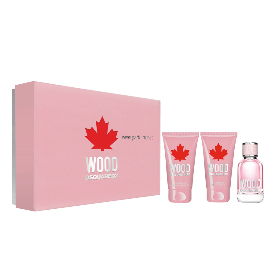 DSQUARED² Wood Pour Femme Комплект за жени-50ml EDT+50ml Лосион+50ml Душ гел