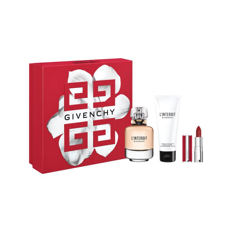 Givenchy L`Interdit Комплект за жени-50ml EDP+75BL+червило