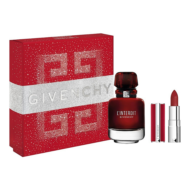 Givenchy L`Interdit Rouge Комплект за жени - 50ml EDP+червило