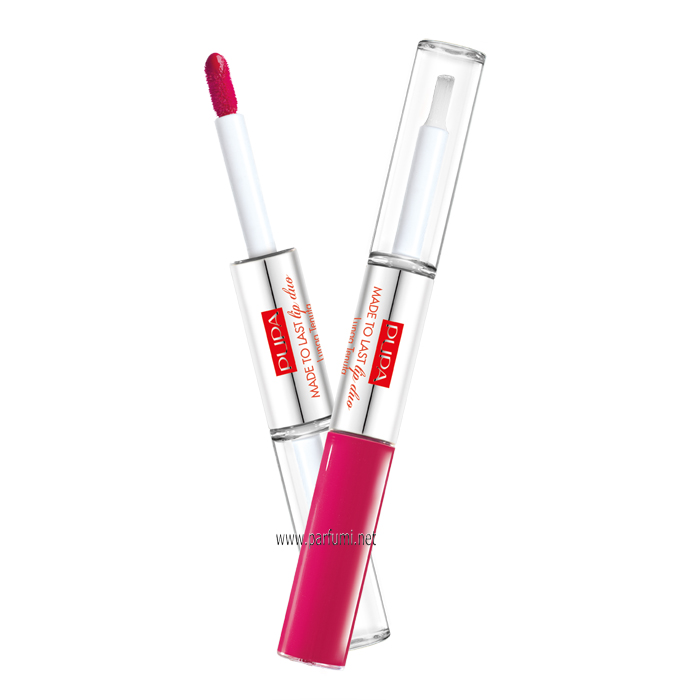 Pupa Made to Last Lip Duo - Дълготрайно течно червило Geranium Fuchsia 004