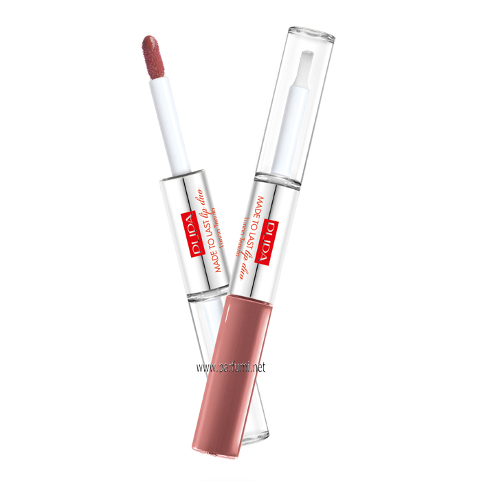 Pupa Made to Last Lip Duo - Дълготрайно течно червило Natural Brown 011