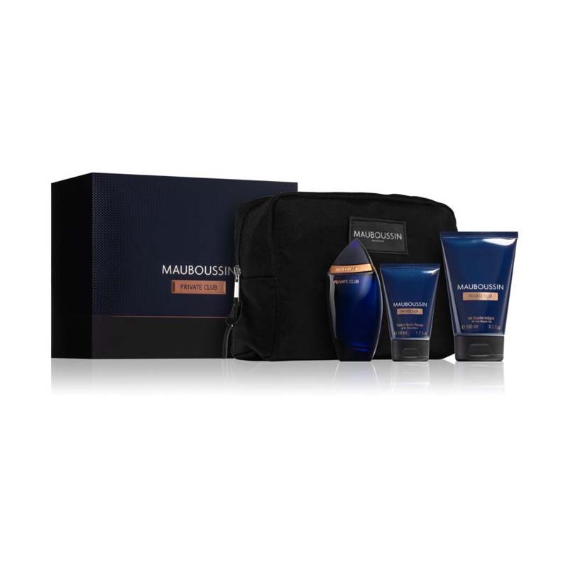 Mauboussin Private Club Комплект за мъже - 100ml EDP+50ASB+100SG+несесер