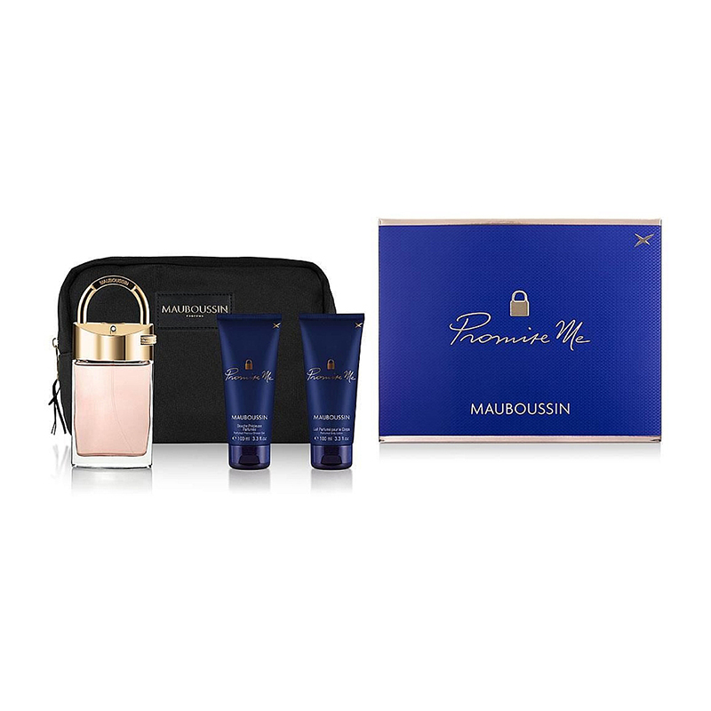 Mauboussin Promise Me Комплект за жени - 90ml EDP+100BL+100SG+pouch