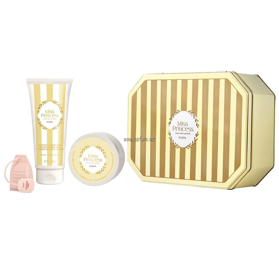 Pupa Miss Princess Medium Set Tin Box Ванилия -200SG+100BC+инфузер за чай