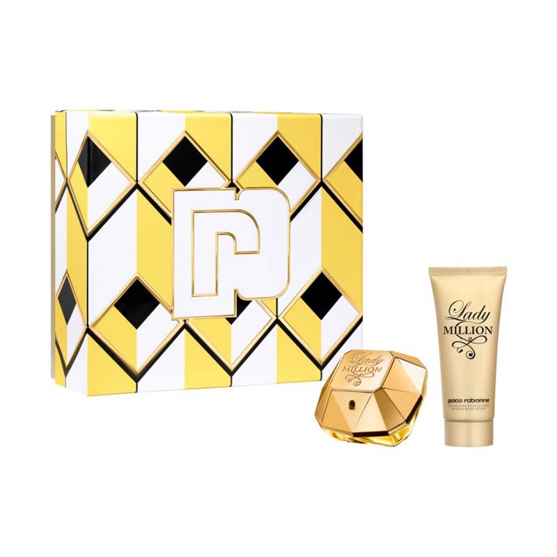 Paco Rabanne Lady Million set for women -50ml EDP +75ml Lotion