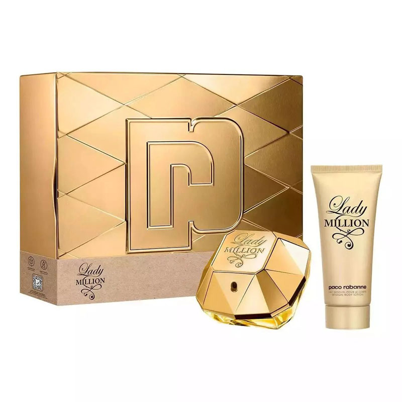 Paco Rabanne Lady Million Set for women -80ml EDP +100ml Lotion