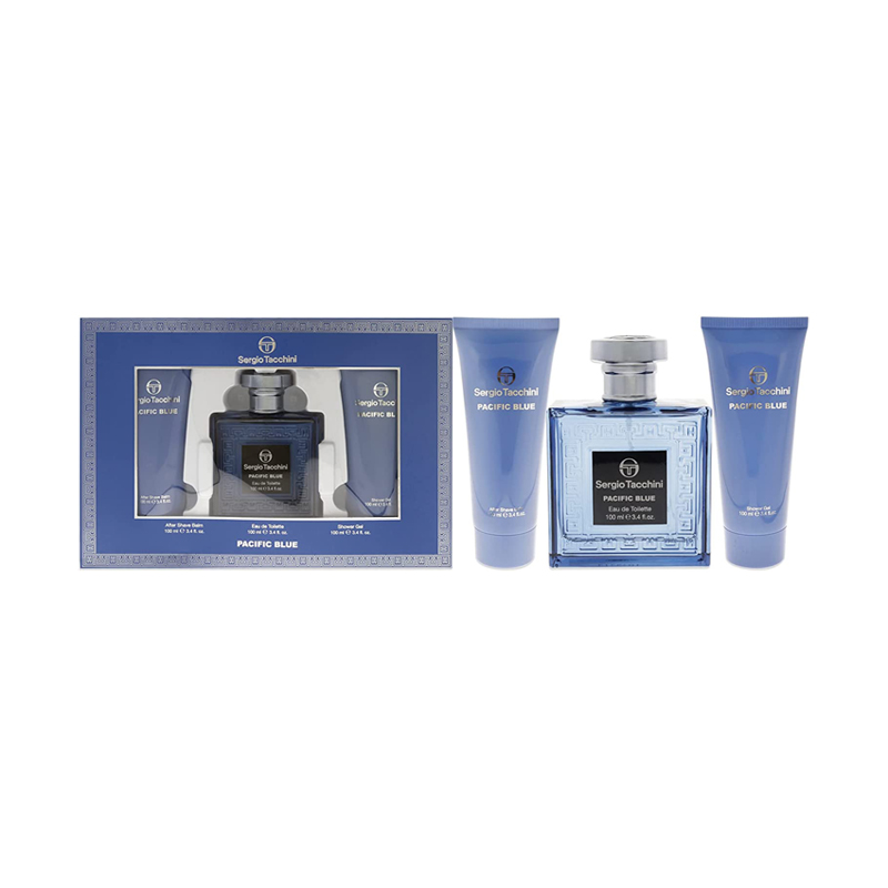 Sergio Tacchini Pacific Blue Комплект за мъже-100ml EDT+100ASB+100 Душ