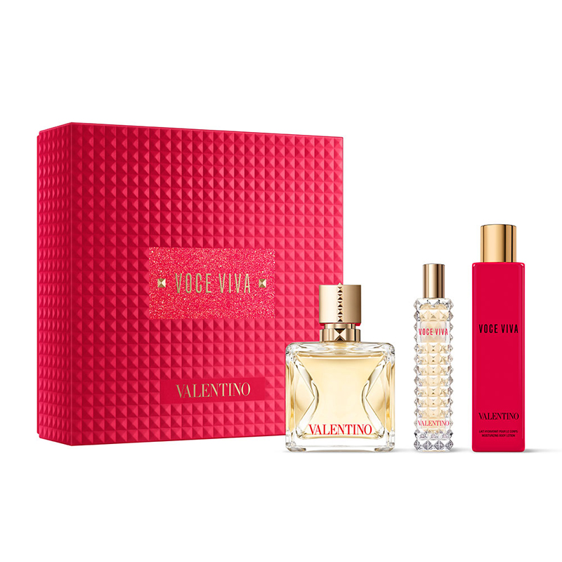 Valentino Voce Viva Set for women-100ml EDP+15ml EDP+100ml Lotion