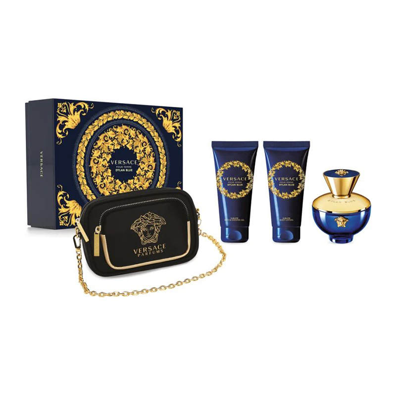 Versace Dylan Blue Femme Set -100ml EDP+ 100SG+100BL+pouch