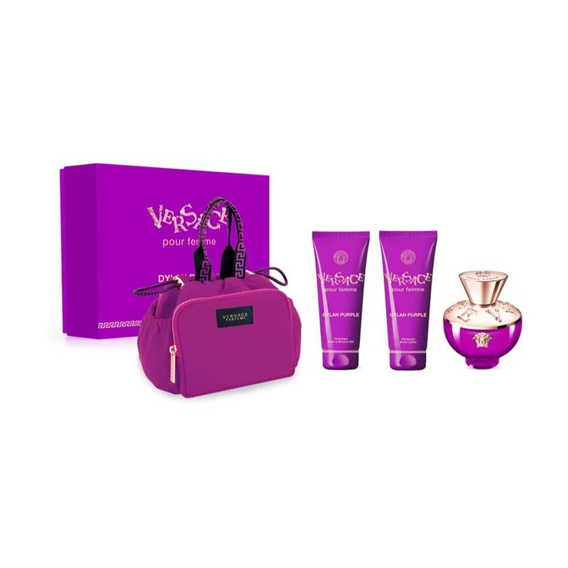 Versace Pour Femme Dylan Purple Set for women-100ml EDP+100BL+100SG+несесер