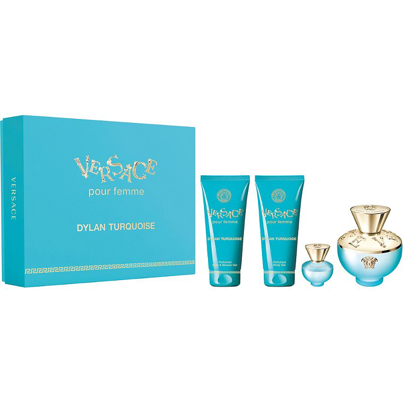 Versace Pour Femme Dylan Turquoise Комплект за жени -100ml EDT+100BG+100SG+5ml