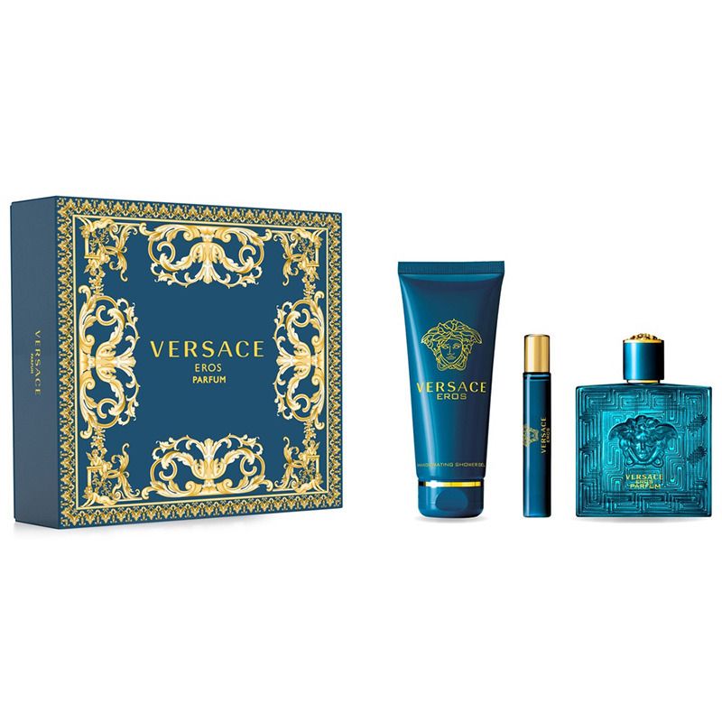 Versace Eros Parfum Комплект за мъже- 100ml EDP + 150ml Душ-гел+10ml EDP