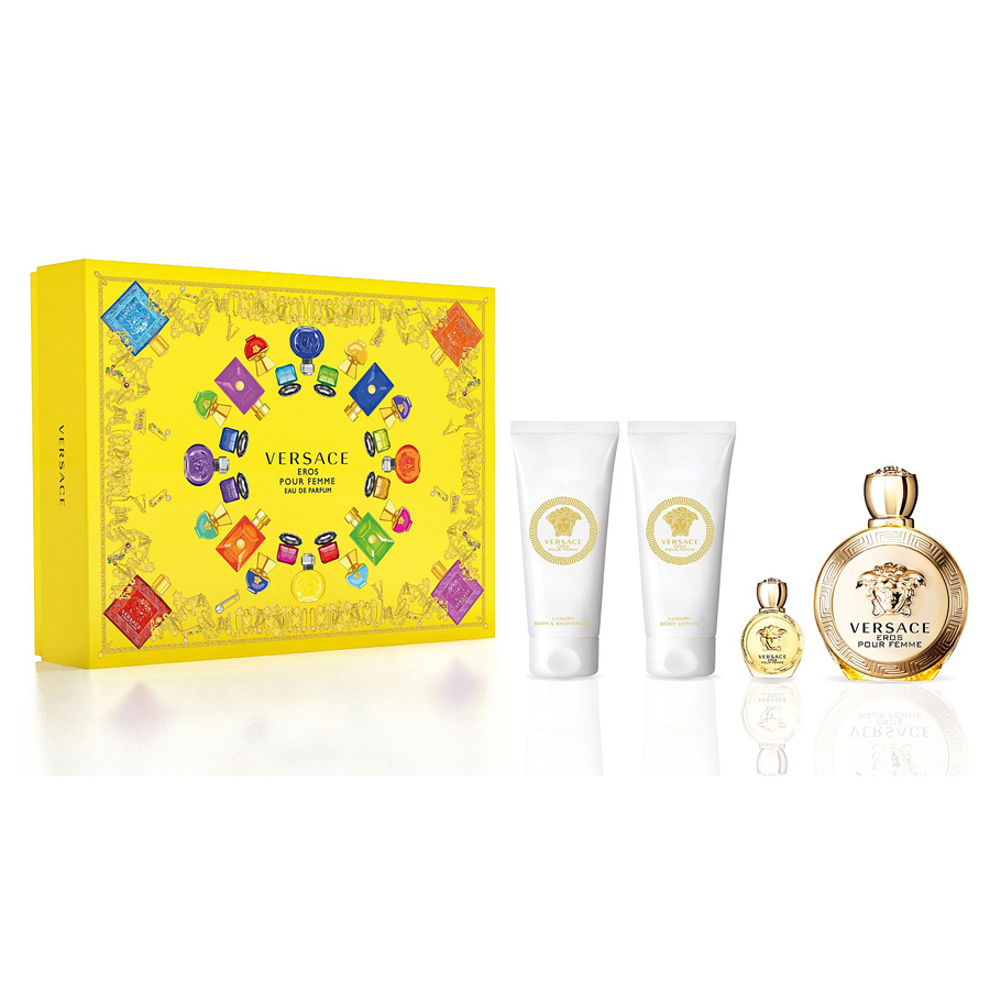 Versace Eros pour femme-100ml EDP+100BL+100SG+50ml EDP